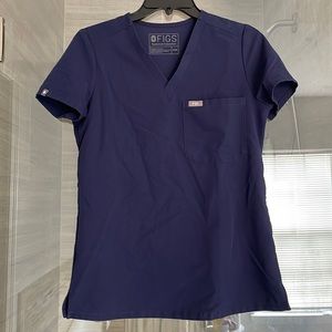 navy figs scrub top